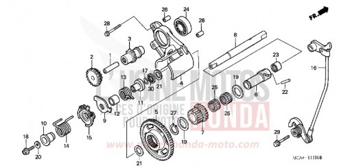 BOITE RENVERSEMENT MARCHE GL1800A2 de 2002